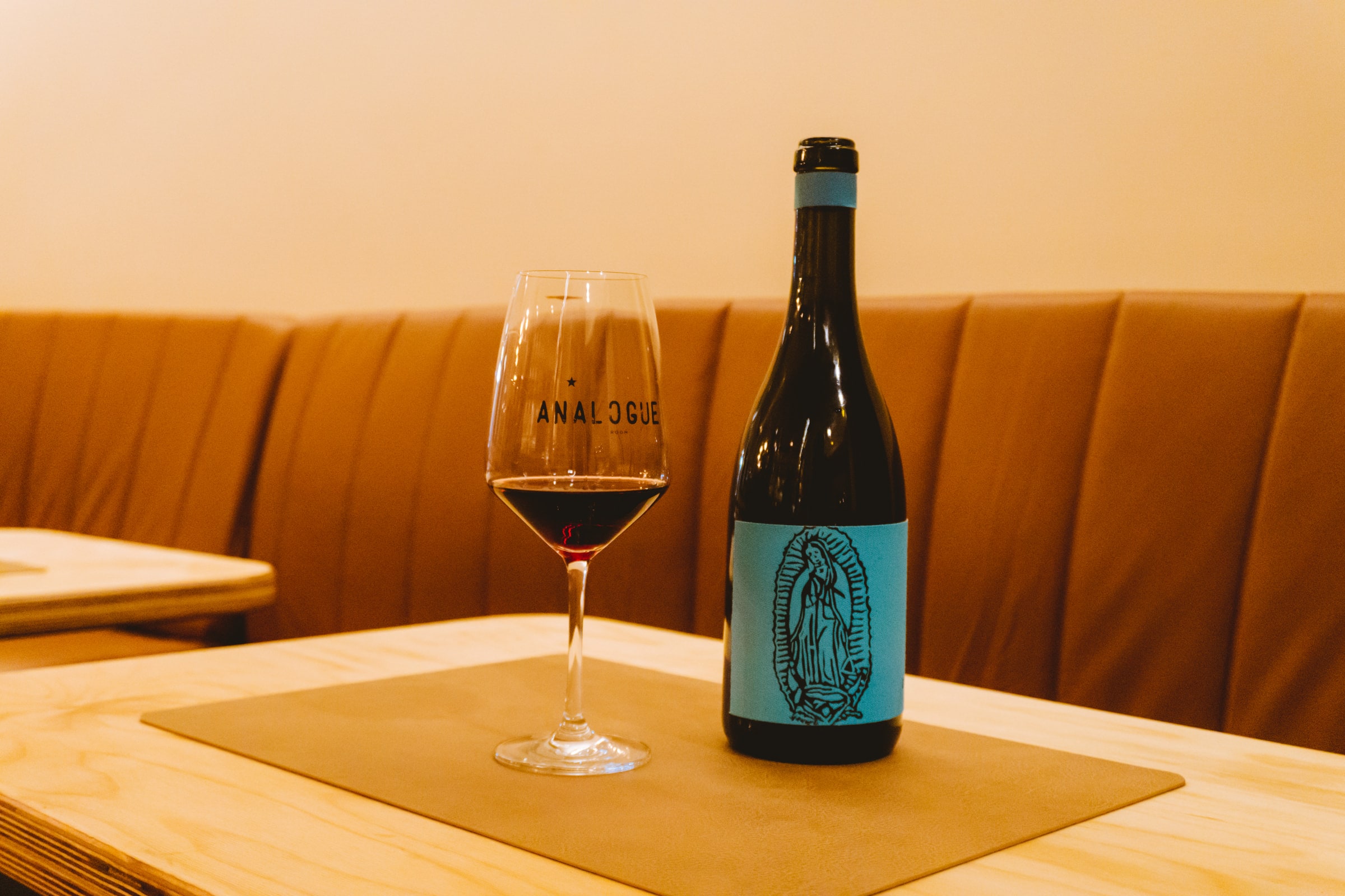 Wine poured at Analogue Room wine bar in Solvang
